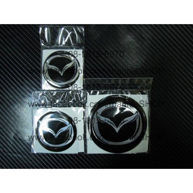 สติ๊กเกอร์-เทเรซิ่นนูนอย่างดี-วงกลม-logo-mazda-logo-โลโก้-มาสด้า-ติดรถ-แต่งรถ-sticker-ติดดุมล้อ-ดุมล้อ-ติดพวงมาลัย-พวงมาลัย