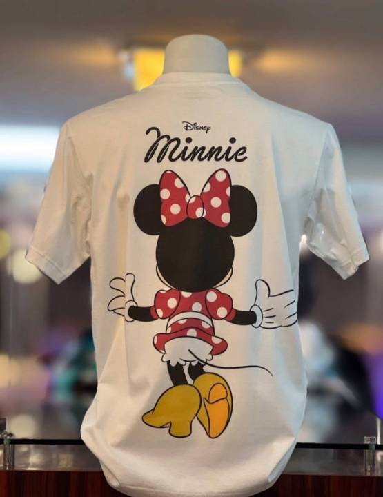 เสื้อยืดmickey-mouse-ป้าย-สกรีนลายหน้าหลังเสื้อแฟชั่น