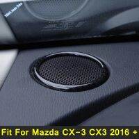 Lapetus Auto Styling Dashboard Stereo Speaker Audio Loudspeaker Frame Cover Trim 2 Pcs Fit For Mazda CX-3 CX3 2016 - 2021 ABS