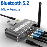 HIFI Bluetooth 5.2 Audio Receiver DAC Coaxial Digital To og Converter 3.5มม. AUX RCA ไมโครโฟน Sing Stereo Wireless Adapter