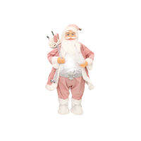 NEW 4530cm Pink Santa Claus Plush Toys Doll Christmas New Year Ornaments For Home Decorations Best Gifts for Girlfriend Kids