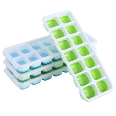 hot【cw】 4 Set Silicone Tray With Lids Easy-Release and Molds Maker for