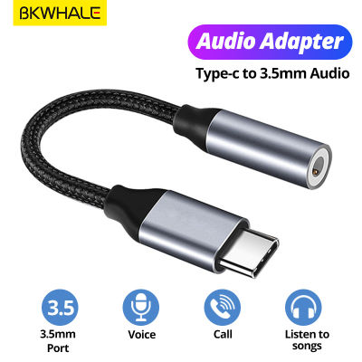 BKWHALE USB Type C ถึง 3.5มม. Aux Adapter Type-C 3 5แจ็คสายสัญญาณเสียงหูฟังสายแปลงสำหรับ Samsung Galaxy S21 S22 Ultra S20 Plus Note20 M52