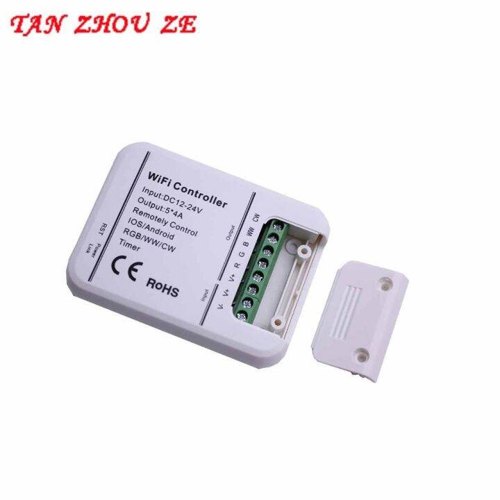 Dc12-24v 4a*5ch Rgb/ww/cw Led Wifi Controller Ios Android Smart Link ...