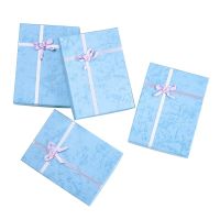 ✹▲ 12Pcs Rectangle Packaging Jewelry Box Cardboard Present Gift Boxes Case with Flower and Sponge Inside For Necklace 160x120x30mm