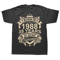 Born In 1988 35 Years For 35Th Birthday Gift T Harajuku Clothing Tshirt Graphics Tshirt