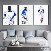 French Soccer Player Abstract Portrait Picture Poster Print Canvas Painting Bedroom Living Loom Sports Hall Wall Art Decoration