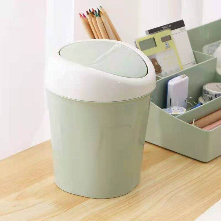 Creative Mini Desktops Trash Bin Covered Kitchen Living Room Trash Can