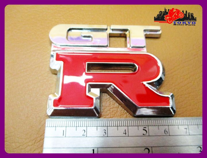 nissan-gt-r-gtr-logo-red-emblem-front-grille-โลโก้ติดกระจังหน้า-nissan-gt-r-สินค้าคุณภาพดี