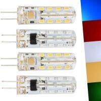 【HOT】 upaxjl G4มินิแอลอีดีข้าวโพดหลอดซิลิโคน3014 SMD 3W 4W 220V โคมไฟคริสตัลแชนด์ไฟเลอร์สีอบอุ่นสีขาวเย็นแดงเขียวน้ำเงินฮาโลเจนเปลี่ยน