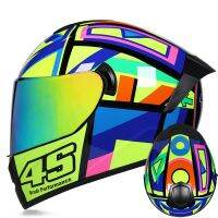 【LZ】✎  Personalizado bonito motocicleta capacete All-Inclusive Inverno equitação motociclista Dual Lens Design M-XL