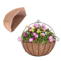 Garden Plant Storage Basket Plant Hanger Coconut Hanging Half Round Plant Pot Outdoor Gardening Wall-mounted Flowerpot Decor