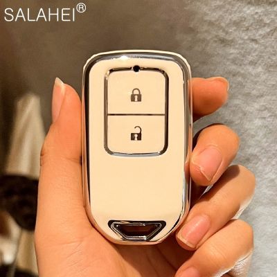 hot【DT】 Car Cover GP5 Shuttle Gp8 JADE VEZEL Jazz BRV 2 Buttons Accessories Keychain