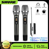 SHURE Microphone RM328 ไมโครโฟนไร้สายระดับมืออาชีพ UHF เข้ากันได้กับอุปกรณ์เสียงหลายตัว คลิกเดียวเปลี่ยนความถี่ ป้องกันการรบกวน/ข้ามความถี่ ไ