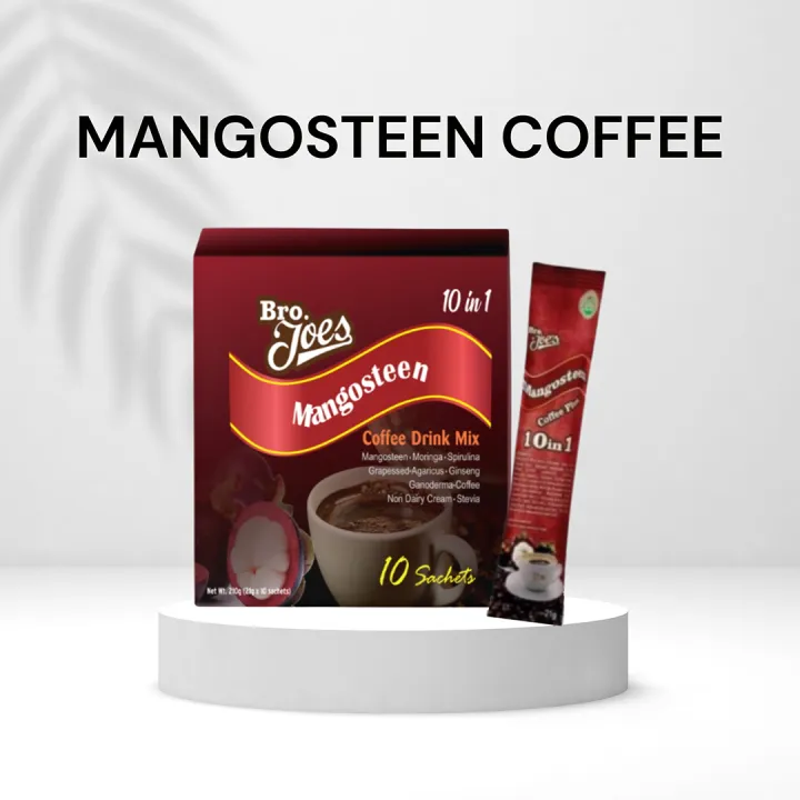 Bro. Joe's Mangosteen Coffee (1box 10 sachet) With Ginseng, Moringa