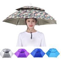 【CC】 Outdoor Sunshade Hat Head-mounted and Protection Fishing Umbrella Uv