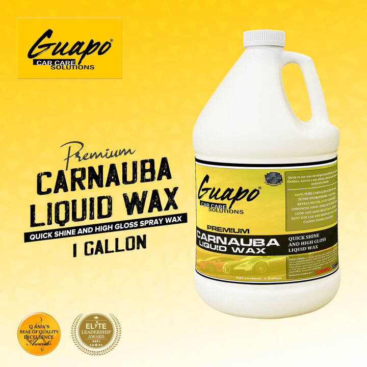 Guapo Car Care Solutions 1 Gallon Premium Carnauba Liquid Wax / Pure