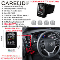 CAREUD U912-WF-S รถ TPMS ภายนอก Car ระบบการตรวจสอบแรงดันยางรถยนต์ Car รถ TPMS สำหรับฮอนด้าซิตี้2014-2022รูบอดขนาดสล็อตต้องมีขนาดเล็ก37*23.8มม. (สูง * กว้าง) รุ่น