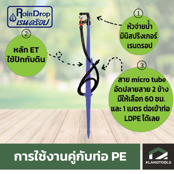 หัวน้ำ-raindrop-หัวมินิสปริงเกอร์-minisprinkler-หัวจ่ายน้ำ-หัวเรนดรอป-รุ่น-big-mini-150-ลิตร