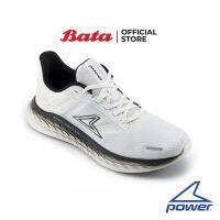 Bata บาจา POWER รองเท้ากีฬาวิ่ง แบบผูกเชือก สำหรับผู้ชาย รุ่น Xorise+ 500 GT นุ่มเด้งกลับรับแรงกระแทก สีขาว  รหัส 8181640