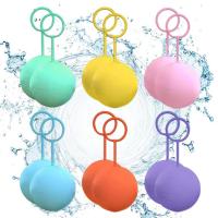 Refillable Water Balloons 12 Pcs Silicone Water Balloons For Kids Refillable Water Toys For Kids Soft Safe To Use Self Sealing Balloons