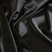 【LZ】◊◕  Tecido de cetim mate preto para vestido Material Charmeuse maçante qualidade macia 1 m x 148 m