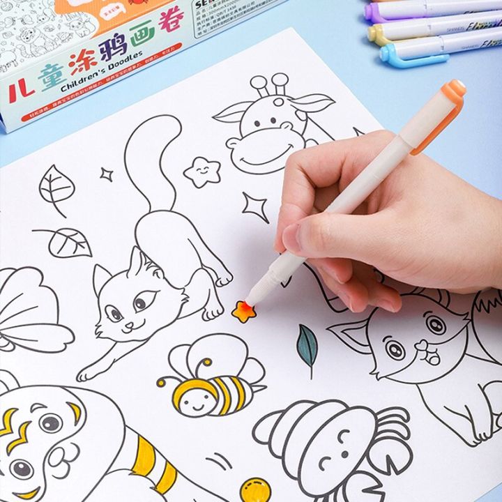 2m-children-drawing-roll-diy-sticky-color-filling-paper-coloring-paper-for-kids-diy-painting-educational-toy