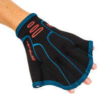 ถุงมือนีโอพรีนสำหรับออกกำลังกายในน้ำหนึ่งคู่ (สีดำ) Aquafitness neoprene webbed gloves - black water fitness Aqua gym equipment