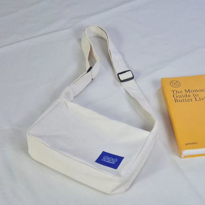 koreafashionshop-kr1913-กระเป๋าผ้าแคนวาสใบเล็ก-ป้ายงานสกีน
