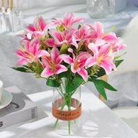 hotx【DT】 Artificial Flowers Bouquets Lilies Easter Floral Accessories Wedding Office Garden Hotel