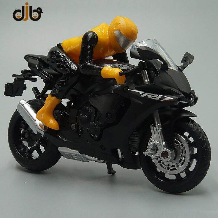 1-18รถจักรยานยนต์-diecast-ของเล่นโมเดล-f-yamaha-yzf-r1กับนักแข่งสำหรับสะสม