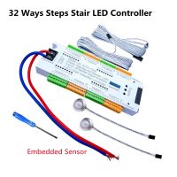 ♘☊ Stair LED Motion Sensor Controller DC 12V 24V 32 Channels PIR Indoor Night Light Dimmer For Flexible Strip Staircase Step LED