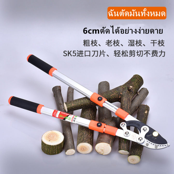 กรรไกรตัดแต่งกิ่งกรรไกรตัดแต่งกิ่งด้ามยาวแบบพับเก็บได้กรรไกรตัดแต่งกิ่งในสวนเยอรมันเลื่อยตัดแต่งกิ่งหนา-sk5-สามารถตัดต้นไม้สูงได้สูงมาก