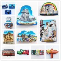 Portugal Landmark Building Tourist Souvenir Fridge Magnets Decoration Articles Handicraft Magnetic Refrigerator Collection Gifts