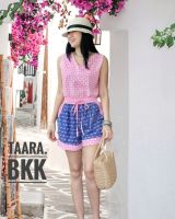 Anika Shorts กางเกงขาสั้นผ้า​block print จากอินเดีย