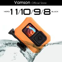 เคส Vamson Orange Floaty สำหรับ Gopro Hero 11 10 9สีดำ8อุปกรณ์เสริมกล้องสายหนังสำหรับกล้องดำน้ำฝาครอบป้องกันสำหรับ Go Pro 10 9 8