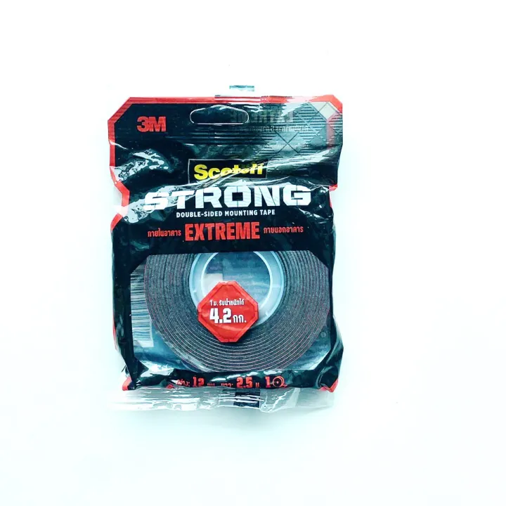 3m เทปแรงยึดสูง สีดำ Scotch Strong Extreme Double-Sided Mounting ขนาด ...