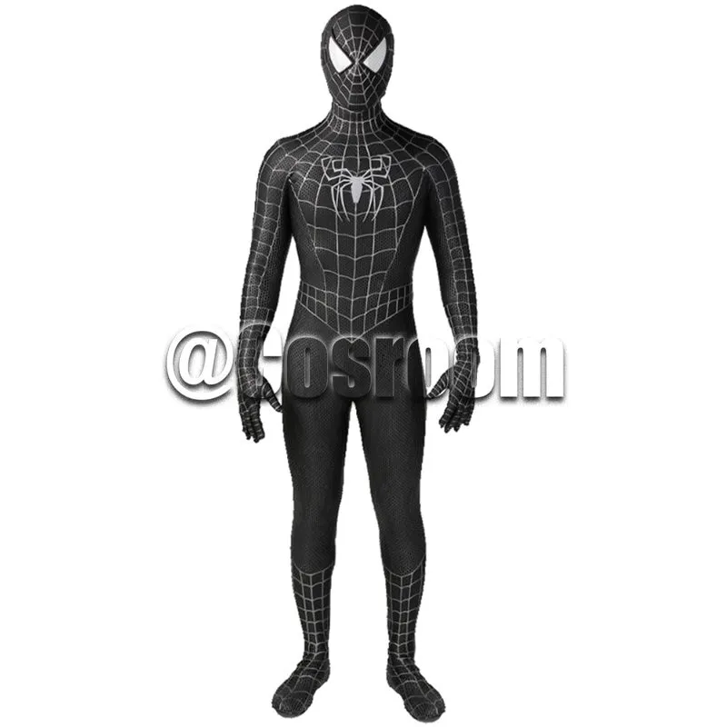 Tobey Maguire Spiderman Costume Black/Red Raimi Spider Man Cosplay  Superhero Zentai Suit Halloween Costumes for Adults/Kids 