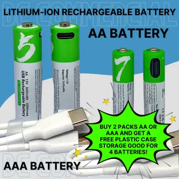 rechargeable battery 1.5v aaa usb battery Type-c fast charging lithium  battery pilas aaa recargables