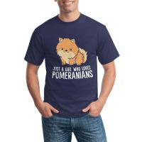 Diy Shop Cute Pomeranian Dog Gift Just A Girl Who Loves Pomeranians Mens Good Printed Tees