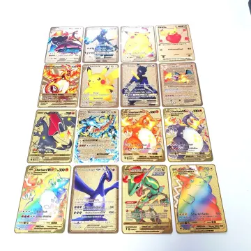 Anime Gengar Metal Rainbow Card Toys Ex Vmax Gold Metal Cards
