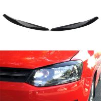 ✷ Car Head Light Lamp Eyebrow Eyelid ABS Cover Trims Glossy Black For VW Polo MK5 6R 6C 2010 2011 2012 2013 2014 2015 2016 2017