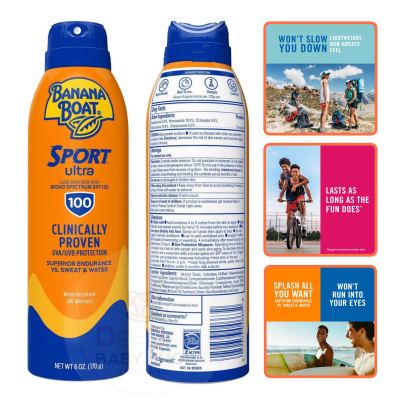 Banana Boat Sport Ultra Clear Sunscreen Spray SPF100