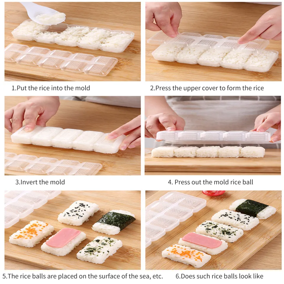 1pc Rice Ball Mould Sushi Mold, Warship Sushi Mold With 5-part Handheld  Plastic Seaweed Rice Bowl DIY Sushi Maker