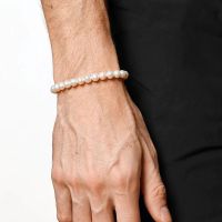 2022 New Trendy Classic Imitation Pearls Bracelet Men Handmade Simple Beaded Bracelet For Men Jewelry Gift