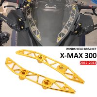 ✒₪ XMAX 300 2017-2022ใหม่กระจกบังลมขายึดสำหรับยามาฮ่า X-MAX 300 XMAX300 2020แผ่นเบี่ยงกระจกรถจักรยานยนต์ที่ป้องกันมีขายึด