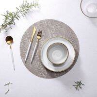 【CC】❃  Round Printing Table Anti-scalding Insulation Placemat Top Decoration