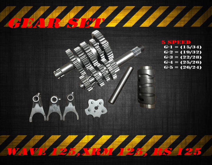 TRANSMISSION GEAR SET FOR WAVE 125 / XRM 125 / RS 125 Lazada PH