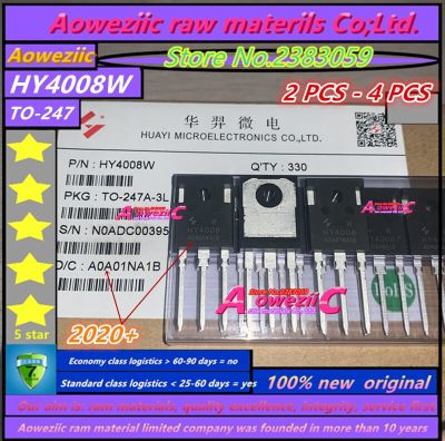 Aoweziic 2020 + 2 PCS - 4 PCS 100% Original HY4008 HY4008W MOSFET 80V 200A TO-247อินเวอร์เตอร์ Ultra Chip