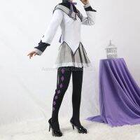 Anime Magical Girl Puella Magi Madoka Magica Akemi Homura Cosplay Costume Wig Battle Suit Dress Skirt Helloween Party For Women